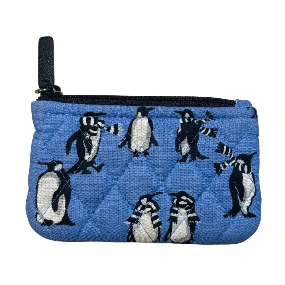 Vera Bradley Playful Penguins Light Blue Crossbody Shoulder Bag w/ Coin Holder - Picture 8 of 9